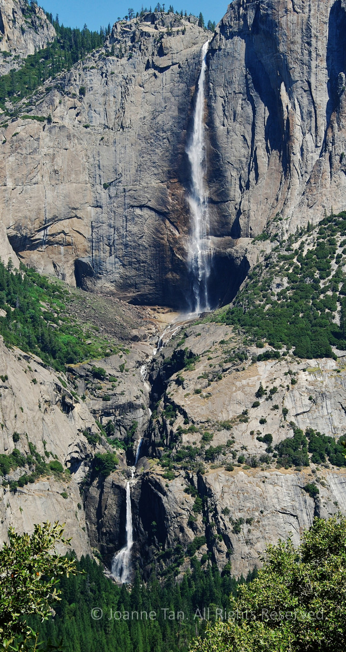 p-landscape-2 tier waterfalls, Yosemite, CA